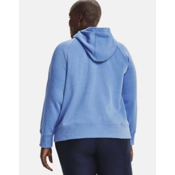 Under Armour Rival Fleece Logo Hoodie Speckled Blue Plus Size 1X - Picture 5 of 5